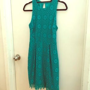 Emerald Green Lace Dress